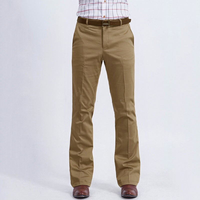 Men Casual FIared pants Slim-fit non-scalding White trousers Male version of the Big pants wide-leg pants