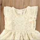 Toddler Baby Boy Girl Clothes Lace Floral Romper Jumpsuit Infant Summer Sleeveless Cotton Ruffle Outfit