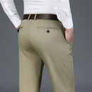 Spring Plaid Casual Pants Mens Straight Black Suit Pants Trousers For Men