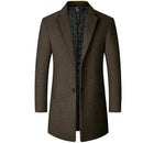 Winter coat men casual pockets luxurious male clothing pockets warm trench comfortable outwear