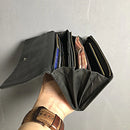 Handmade Long Wallet Inner Zip Wallets Purse Soft Wallet Card Holder Coin Pocket
