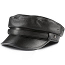 Newsboy Cap Women Genuine Leather Baker Boy Hat Real Ladies Beret Black Flat Cap