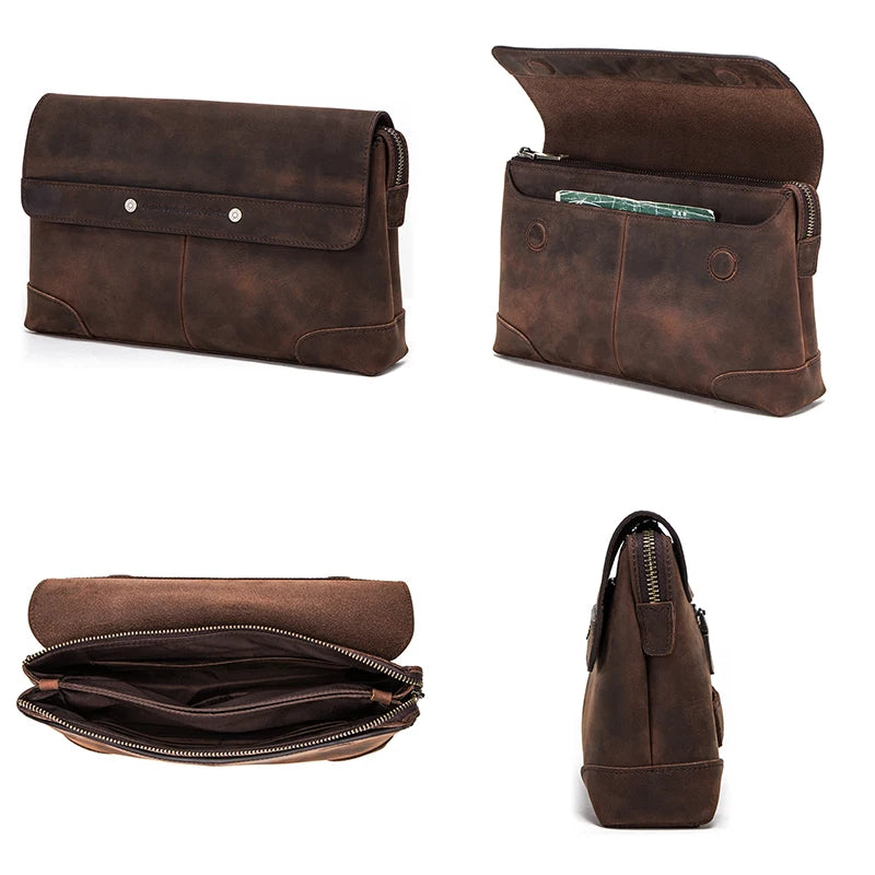 Leather Men Wallet Long Clutch Bag Gift Male Travel Wallets Coin Purses Card Holder