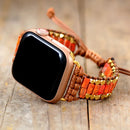 Natural Stones Watch Strap 38mm/44mm Boho Smartwatch Bracelet For Iwatch Series 1-7