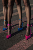 Summer Sandals Woman Cross-tied High Heels Wedding Shoes Woman Pointed Toe Party Ladies Shoes