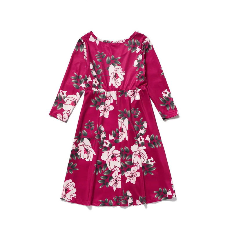 Family daughter Mother and daughter Matching dress Floral Long Mommy and me clothes