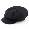 Octagonal Cap Big Head Plain Beret Hat