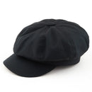 Octagonal Cap Big Head Plain Beret Hat