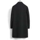 Woolen Coat Men Autumn Winter Single Breasted Double-Side Woolen Coat