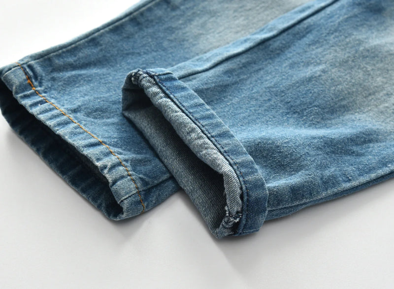 Baby Boys Cotton Jeans Pants Kids Children Spring Autumn Thinner Denim Causal Trousers Children Clothing for 2-7 Years Old
