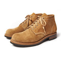 Men Brown Short Tube Boots Lace-Up Round Toe Genuine Leather Boot