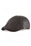 Brown leather cap on a white background, Obroi