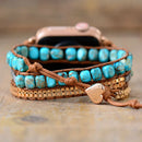 Standout Natural Stone Men Women Watch Band Beads Boho Wrap Vegan Rope Watch Strap