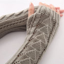 Half Finger Knitted Gloves Female Stitching Hollow Autumn Winter Fingerless Knitting Gloves Warm Arm Sleeve Unisex