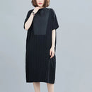 Women’s Pleated Summer Dress – Casual Loose Fit, Elegant Long Dress for Everyday & Beach