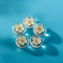 15mm-16mm 5pcs No-Hook Glass Ball And Flowers For DIY Earrings Bracelet Choker Necklace Jewelry Making Beads