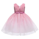 Elegant Hollow Lace Girls Dresses Sleeveless Kids Clothing for Children Princess Party Costumes