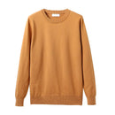 Autumn Winter Men's T-shirt Round Neck Men's Warm Long Sleeve Sweater Solid Bottomed Shirt
