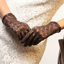 Spring Summer Woman's Real Leather Gloves Lace Gloves Female Elegant Short Style