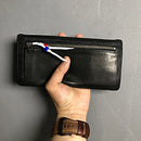Handmade Long Wallet Inner Zip Wallets Purse Soft Wallet Card Holder Coin Pocket