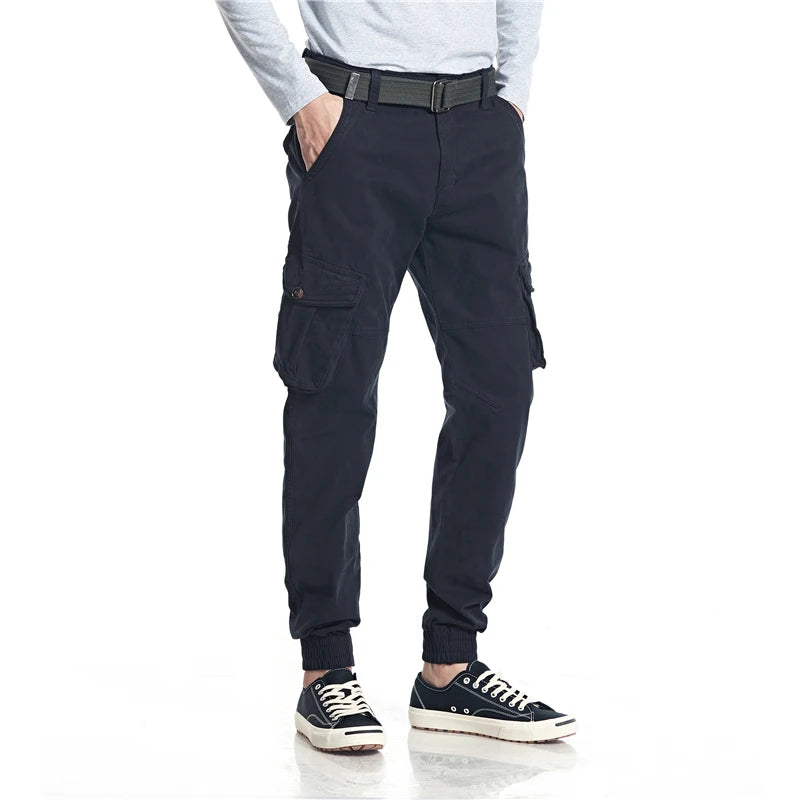 Men's Thick Trousers Casual Outdoor Sports Overalls Retro Trendy Hip-hop Pants