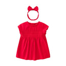 Spring autumn Long Sleeve Baby Girls Dress For Girl Christening Birthday Party Toddler