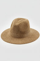 Beige fedora hat on a white background, Obroi