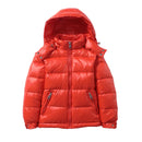 Children's Down Puffer Jacket Winter Short Thickened Warm Coats Kids Hooded Waterproof Parkas Outwear