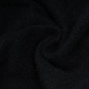 Cotton Harem Distressed Sweatpants Streetwear Winter Casual Jogger Thick Fleece Pants Mens Trousers Black