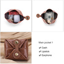 Genuine Leather Rfid Wallet Small Coin Pocke Unisex Credit Card Holder Wallet Men Women Card Id Holder Buckle Coin Purse
