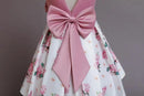Princess Ball Gown Children Birthday Party Easter Sleeveless Bow Beading Dress For Girls