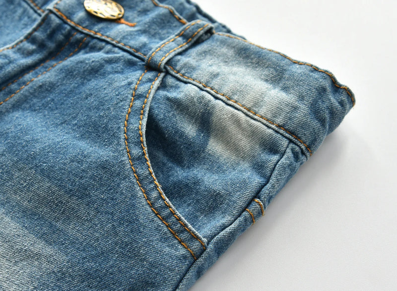 Baby Boys Cotton Jeans Pants Kids Children Spring Autumn Thinner Denim Causal Trousers Children Clothing for 2-7 Years Old