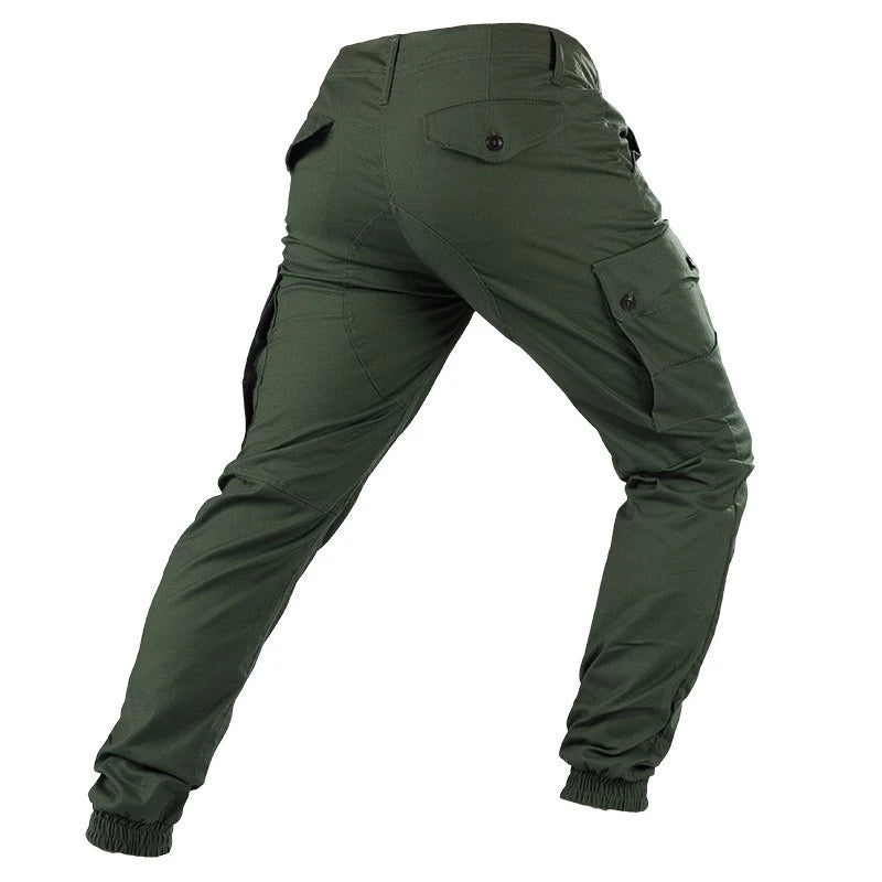 Men Beam Feet Military Tactical Pants Elastic Force Pure Cotton Outdoor Trekking Camping Climbing