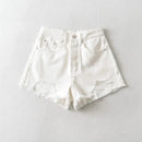 Summer Arrival Women Basic Denim High Waist Leg-openings Streetwear Short Jeans