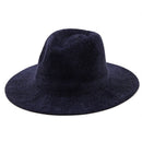 Navy blue wide-brimmed hat on a white background, Obroi