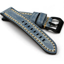 Handmade vintage denim blue leather strap leather Watchband Thick and thick men's watch accessory