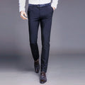 Men Suit Pants Straight Spring Autumn Long Male Classic Business Casual Trousers Slim Fit Full Length