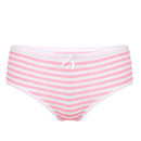 Womens Briefs Panties with Ribbon Bowknot Underpants Navy Style Stripe Middle Waist Cotton Undergarment Underwear