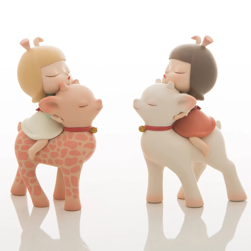 Lucky deer clear sky doll Accessories action figures desk car decoration girl gift birthday art toys artist design