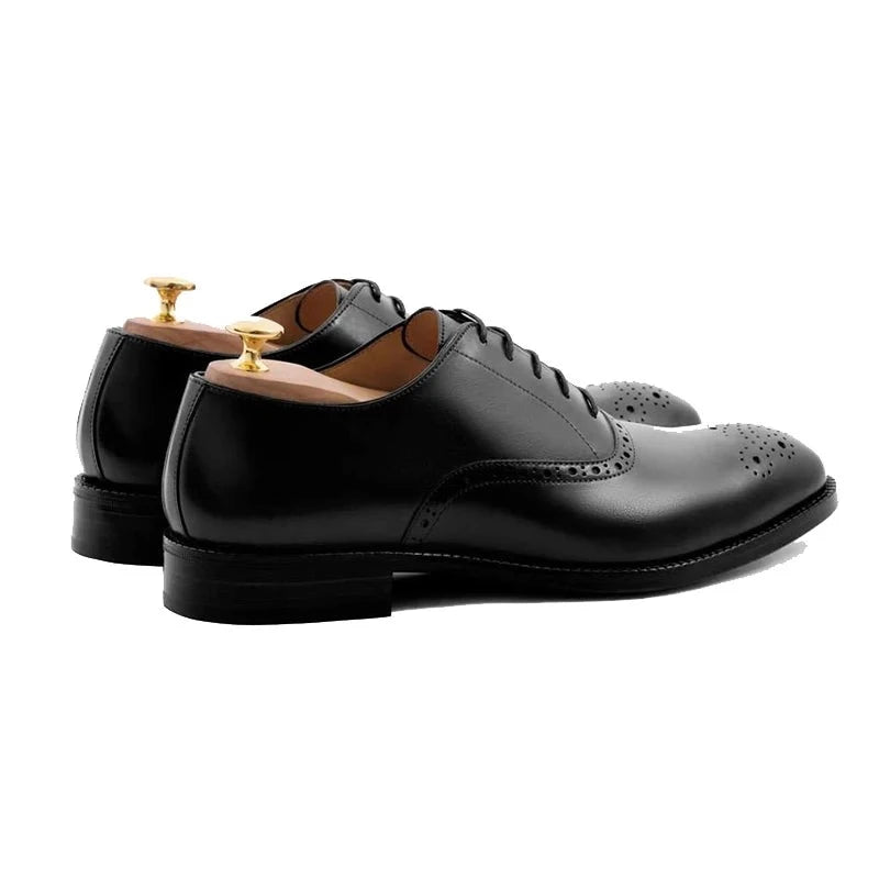 Oxford Style Man Dress Shoes Formal Solid Business Shoe Designer Best Genuine Leather Mens Shoes