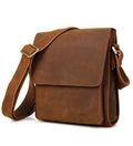 Men Leather Messenger Bag Male Genuine Leather Crossbody Bag Men's Travel Tablet Shoulder Bag