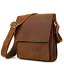 Men Leather Messenger Bag Male Genuine Leather Crossbody Bag Men's Travel Tablet Shoulder Bag