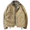 Winter Men's Wool Fleece Jacket Casual Cotton Bomber Coat Khaki Thermal Warm Windbreaker for Male