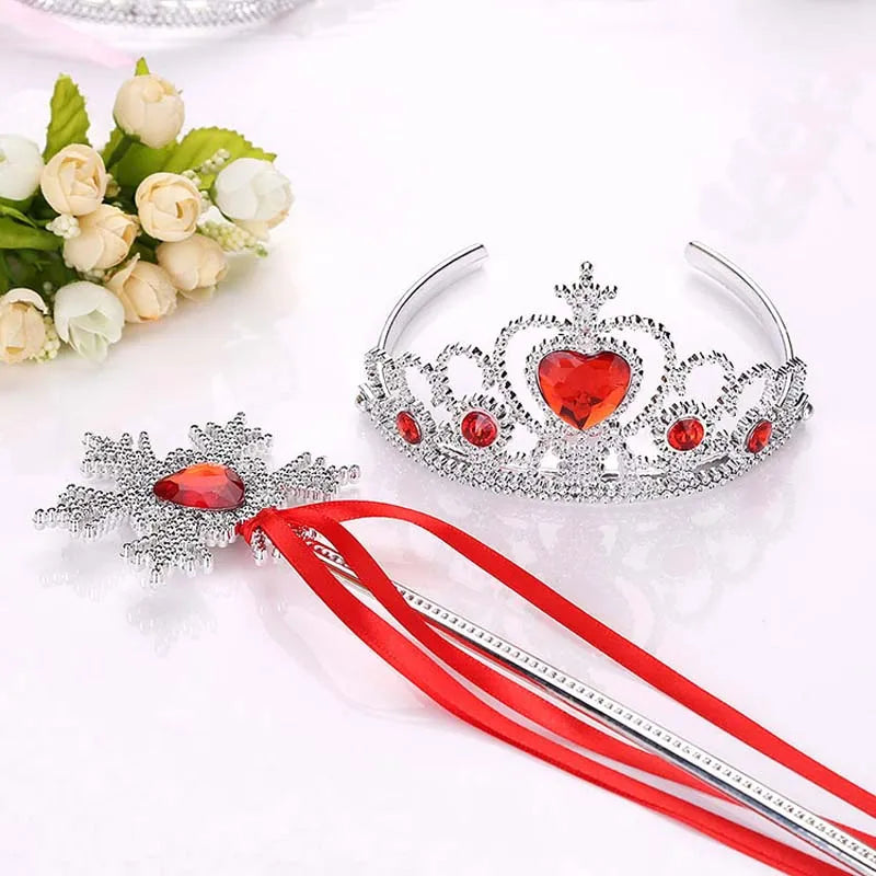 Girls Princess Crown Hair Accessories Bridal Crown Crystal Diamond Tiara Hoop Headband Hair Bands For Kids Party Hairbands