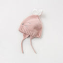 Autumn winter baby girl jacquard cotton wool hat
