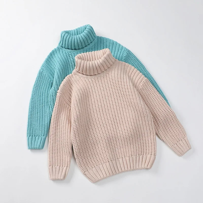 Baby Knit Sweater Turtleneck Autumn Winter Spring Infant Toddler Child