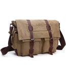 Men Messenger Bags Canvas and Leather Patchwork Big Satchel Shoulder Bags Male Laptop Briefcase Vintage Travel Handbag