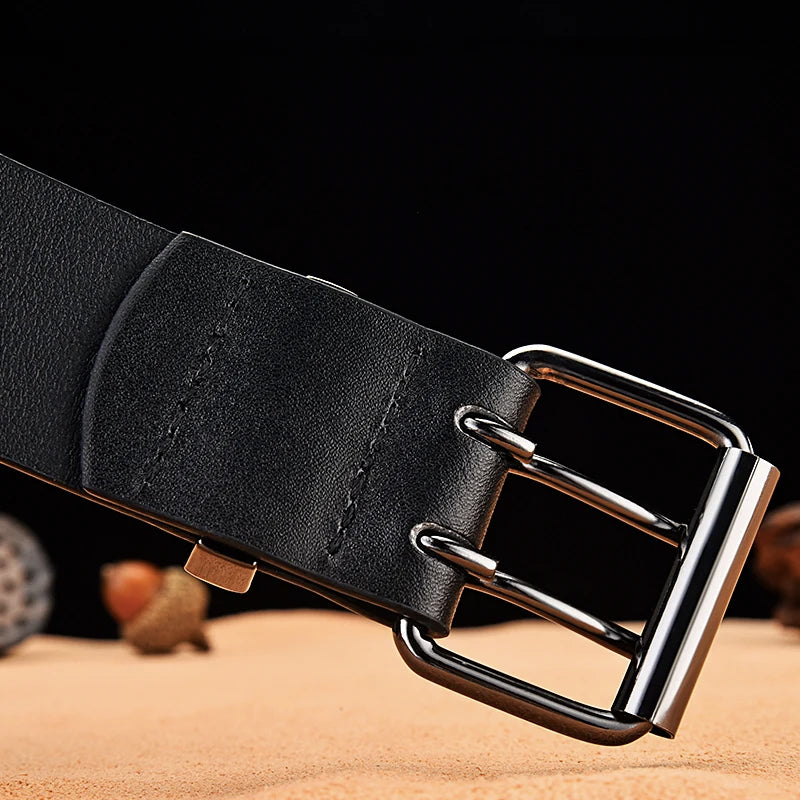 Luxury Western Leather Men Casual Vintage Waist Strap Leather Belts