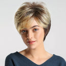 Blonde Short Hair Wigs Fluffy Pixie Cut Synthetic Wig Women Heat Resistant