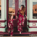 Family daughter Mother and daughter Matching dress Floral Long Mommy and me clothes